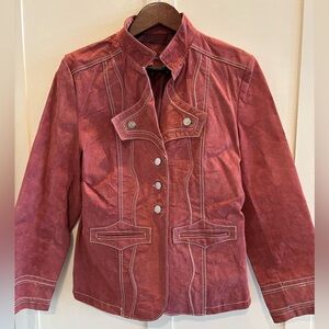 Women's Red Leather Jacket